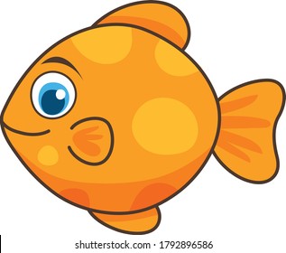 Goldfish cartoon vector art and illustration