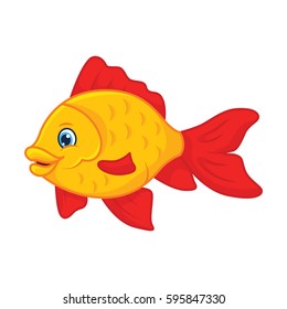Goldfish Cartoon Vector Illustration