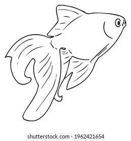 fishes kissing coloring pages