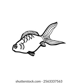 Goldfish coloring pages for kids