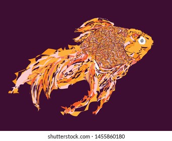 goldfish destruction and grunge effect 