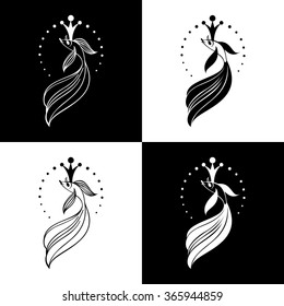 Goldfish. Fairy tale character. Symbol. Graphic variations of the image.