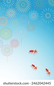 goldfish fireworks hot weather background