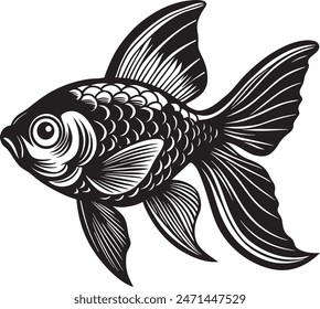 Goldfish fish Illustration Art Victor Icon