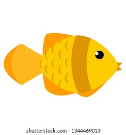 Goldfish flat illustration on white