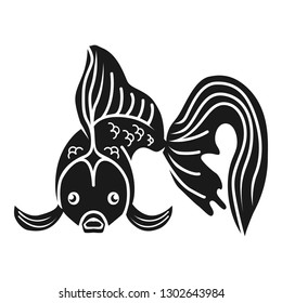 Goldfish front view icon. Simple illustration of goldfish front view vector icon for web design isolated on white background