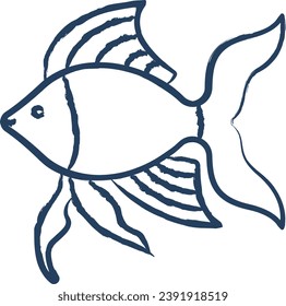 Ilustración vectorial de peces dorados