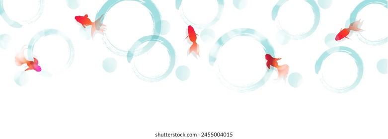 goldfish hot summer greeting swirl background