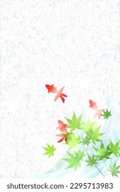 goldfish hot weather maple background