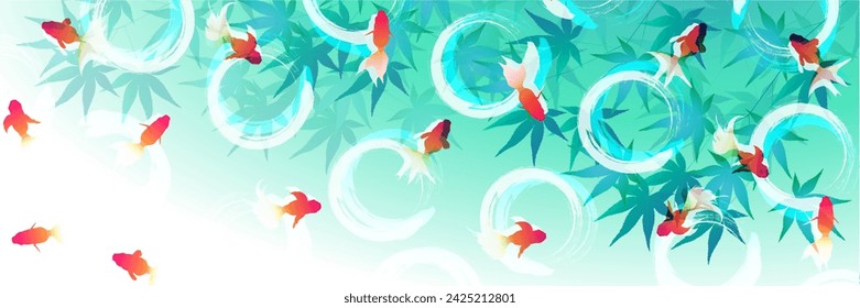 goldfish hot weather maple background