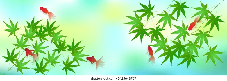 goldfish hot weather maple background