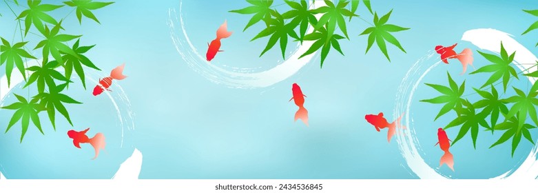 goldfish hot weather maple background