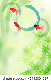 goldfish hot weather maple background