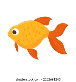 goldfish icon isolated flat design