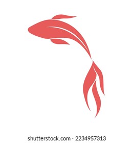 Goldfish icon logo design illustration