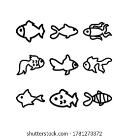 goldfish icon or logo isolated sign symbol vector illustration - Collection of high quality black style vector icons
