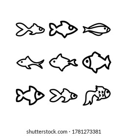goldfish icon or logo isolated sign symbol vector illustration - Collection of high quality black style vector icons
