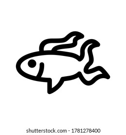 goldfish icon or logo isolated sign symbol vector illustration - high quality black style vector icons
