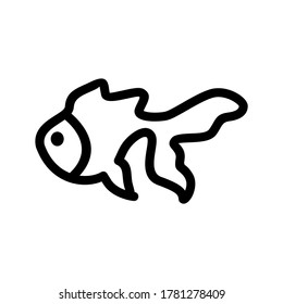 goldfish icon or logo isolated sign symbol vector illustration - high quality black style vector icons
