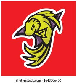 goldfish illustration vector esports logo 