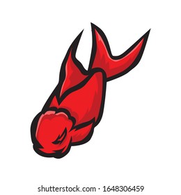 goldfish illustration vector esports logo 