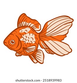 goldfish illustration in vector style