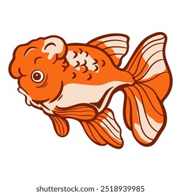 goldfish illustration in vector style
