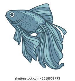 goldfish illustration in vector style