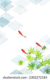 Goldfish Japanese Pattern Summer Background