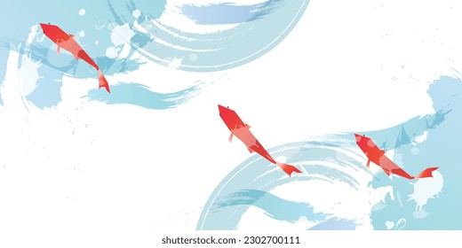 Goldfish Japanese Pattern Summer Background