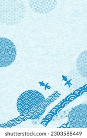 Fondo de verano del patrón japonés del pez dorado