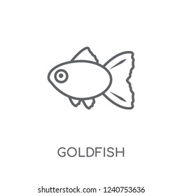 Goldfish linear icon. Modern outline Goldfish logo concept on white background from animals collection. Suitable for use on web apps, mobile apps and print media.