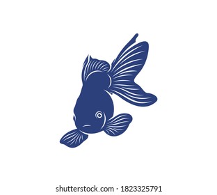 Goldfish Logo design vector template, Goldfish illustration, icon symbol