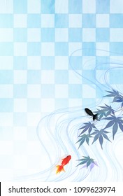 Goldfish Maple in the hot summer background