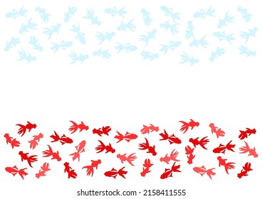 Goldfish pattern. Vector illustration.  Background design. 