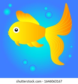 goldfish in the sea gradient vector