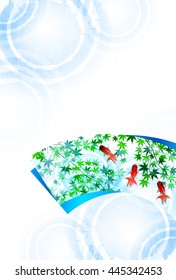 Goldfish summer summer greeting background