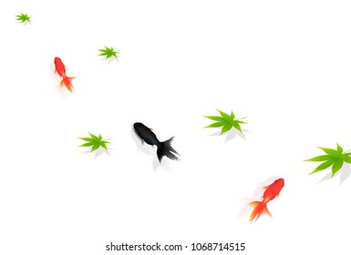 Goldfish summer water background