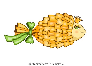 Goldfish symbol vector illustration isolated