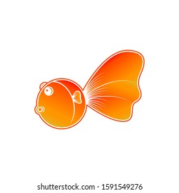 goldfish vector design illustration isolated on white background