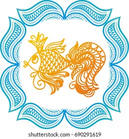 Goldfish. Vector illustration.