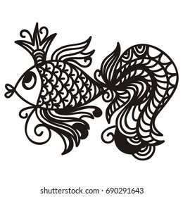Goldfish. Vector illustration.