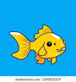 goldfish vector illustration animated logo