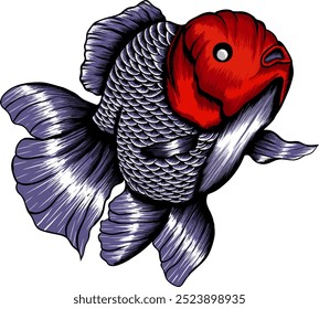 GOLDFISH, VECTOR ILLUSTRATION DESIGN, RED COLOUR