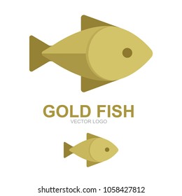 Goldfish vector illustration. Goldfish logo and icon.