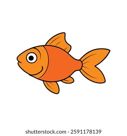 Goldfish vector illustration on white background