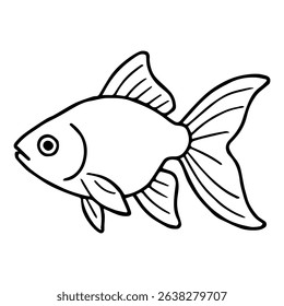 goldfish vector realistic line icon on white background
Vector line icon animal, wildlife