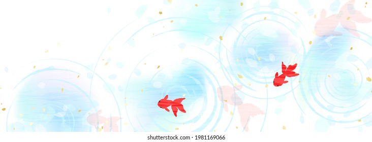 夏 イラスト 金魚 の画像 写真素材 ベクター画像 Shutterstock