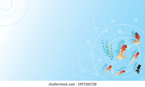 Goldfish water surface water fish background