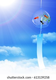 Goldfish wind chime
Sky Background